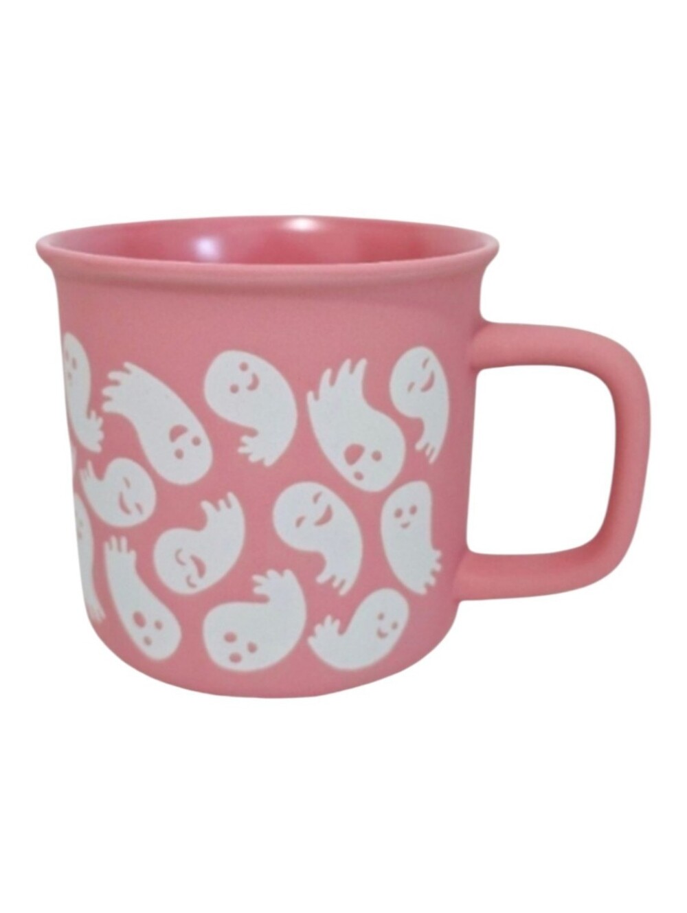 Pink Matte Ghost Ceramic Coffee Mug 18 oz Halloween Fall Decor New